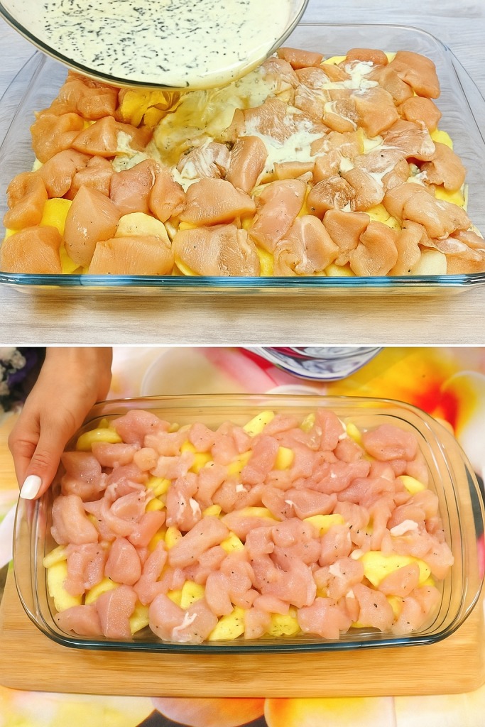 Kylling- og potetgrateng