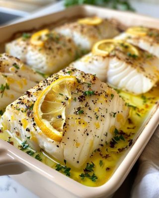 Ovnsbakt torsk i sitrussmørsaus
