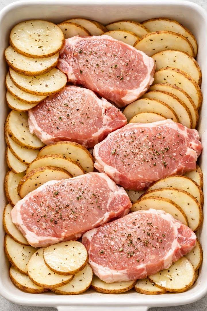 🍲✨ Svinekotelett- og potetgryte – den ultimate saktekokte komfortmaten som smaker som hjemme