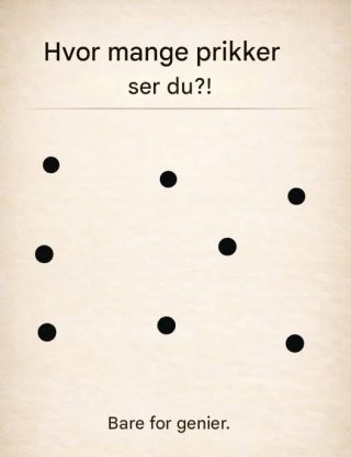 Hvor mange prikker ser du?