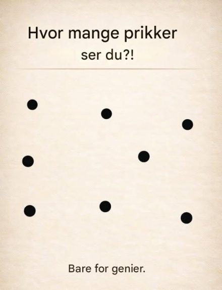Hvor mange prikker ser du?