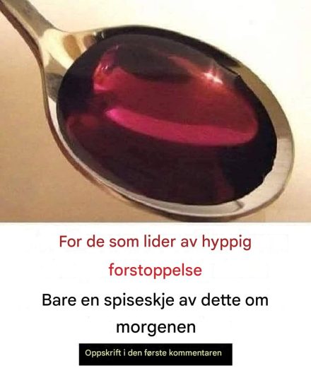 Bare én skjefull, og du løper på toalettet og
